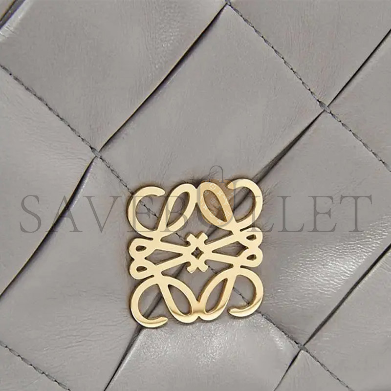 LOEWE GOYA MINI PLEATED LEATHER SHOULDER BAG A896W56X05 (20*13*6cm)